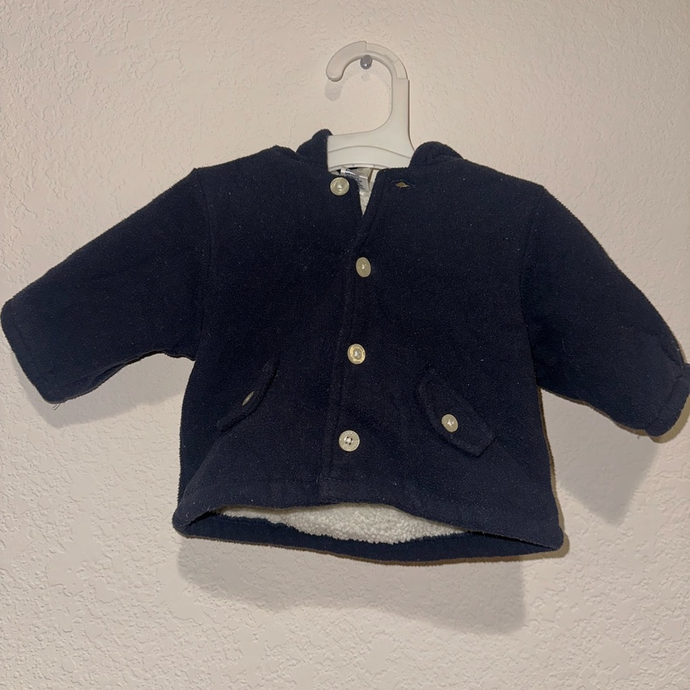 Vintage Baby Gap Size Newborn Hooded Coat/Jacket. Button up.Pockets